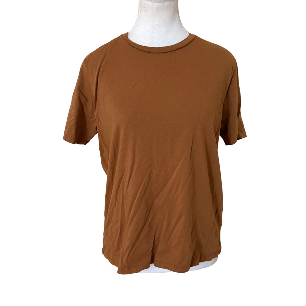SEZANE Brown T-shirt‎ Size Small Cotton Basic